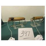 2- HEDDON LURES, VAMP, BASSER SPOOK