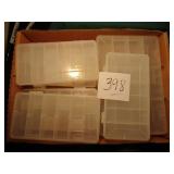 6- PLASTIC DIVIDED LURE CASES