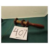 WHAT IS IT ? 61/2" WOOD HANDLE W/ STRING, WOOD