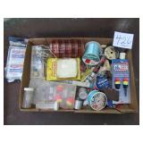 FLAT FULL FISHING TACKLE , BOBBERS, LINE, EYES,