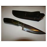 H. L. NORRIS CUSTOM MADE HUNTING KNIFE W/ SHEATH