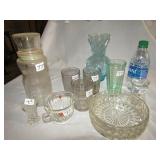 10- PIECES GLASSWARE- MR PEANUT JAR & MORE