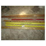 8 ADVERTISING YARD STICKS- JD, BANK OF CASEY,