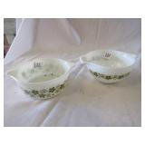 2 MATCHING PYREX BOWLS