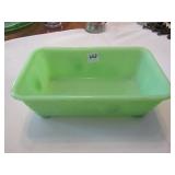 JADITE CASSOROLE DISH W/ LION 5"X 9"