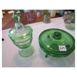 2 DEPRESSION CANDY DISHES