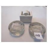2 CRYSTAL GLIDER, PORCELAIN STAMP ROLLER