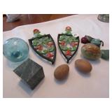 MARBLE EGG, COLLECTOR ROCKS, CI TRIVET, MORE
