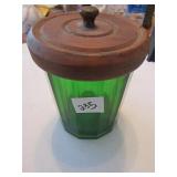 GREEN HUMORDORE W/ LID 5"