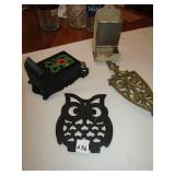 2- TRIVETS, 2- MATCH SAFES