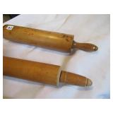 2 UNUSUAL WOOD ROLLING PINS