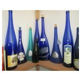 9 LONG NECK WINE BOTTLES