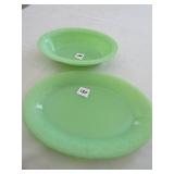 7"X 9" JADITE BOWL, 101/2 " PLATTER