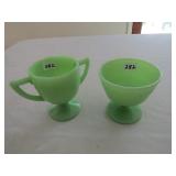 JADITE SUGAR & DESSERT GOBLET