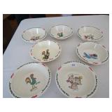 7 KELLOGGS CHARACTOR COLLECTOR BOWLS