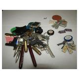 BULLET KEY CHAINS, PISTOL KEY CHAINS, 15 LICENSE