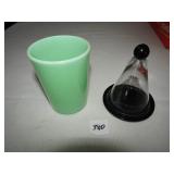 JADITE & CLEAR/ BLACK AMETHYST BOTTOMS UP SHOT