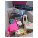 BOX OF OFFICE SUPPLIES