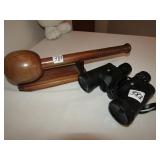 7X 35 BUSHNELL BINOCULARS, WOOD GAVEL