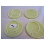 4 VASELINE BOTTOMS UP COASTERS