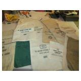 12 CLOTH COIN BAGS- GREENUP, CHICAGO, MORE
