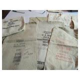 8 CLOTH BANK BAGS- FEDERAL RESERVES,US MINT,MORE