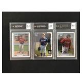 Three Tga Graded 8.5 Baseball Rookies