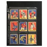 9 1949 Leaf Football Cards