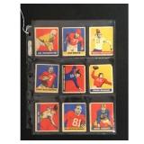 9 1949 Leaf Football Cards