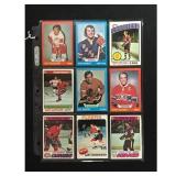 9 Vintage Topps Hockey Cards 9 Vintage Topps Hockey Cards