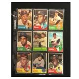 9 1963 Topps Baseball Stars/hof