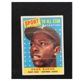 1958 Topps Hank Aaron Allstar No Creases