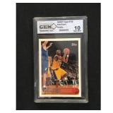 1996-97 Topps Kobe Bryant Rookie Gem Mint 10 1996-97 Topps Kobe Bryant Rookie Gem Mint 10
