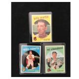 Three 1959 Topps Baseball Stars/hof Three 1959 Topps Baseball Stars/hof