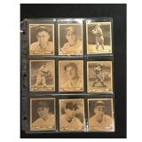 9 Different 1940 Playball Baseball Cards