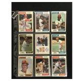 9 Different 1974 Topps Baseball Stars