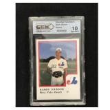 1986 West Palm Randy Johnson Rc Graded 10