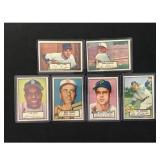 6 1952 Topps Baseball Cards