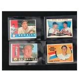 5 1960 Topps Baseball Stars/hof With Mantle