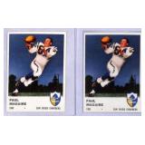 (2) 1961 Fleer Paul Maguire Football Cards