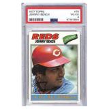 1977 Topps Johnny Bench Card #70, PSA Graded 4
