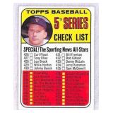 1967 Topps Baseball 5th Series Checklist Card #412