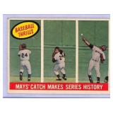 1959 Topps #464 Baseball Thrills Mays Catch