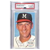 1964 Topps Giants Warren Spahn Signed Card PSA DNA