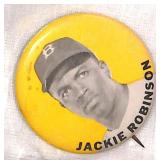 Jackie Robinson Yellow Pinback Button