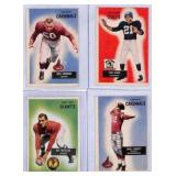(4) 1955 Bowman Football Cards
