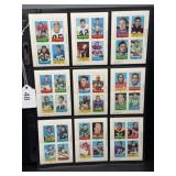 (9) Topps 4-in-1 Football Cards