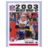 2003 Topps Weekly Wrap-Up Tom Brady Card