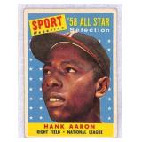 1958 Topps Hank Aaron All-Star Baseball Card