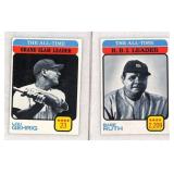 1973 Topps All-Time Leaders Baseball Cards (2)